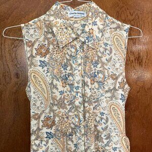 Paisley Print Charlie Holiday Jumpsuit (with matching belt)